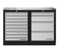 Kraftwerk Tools 3964K-940IX Mobilio 2 combi, inox, 4 y 9 cajones