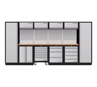 Kraftwerk Tools 3964K-HS745H-K4 Mobilio 6 combi, 2x armario alto, carro de taller, haya