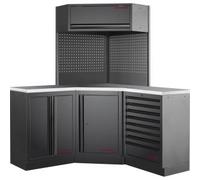 Kraftwerk Tools 3964R-BLK-IX MOBILIO BLK Mueble esquinero modular 3 elementos, Inox