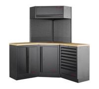 Kraftwerk Tools 3964R-BLK MOBILIO BLK Mueble esquinero modular 3 elementos, Haya
