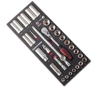 Kraftwerk Tools 4903-02 Bandeja EVA3 llaves de vaso 3/8", 32 pzs.