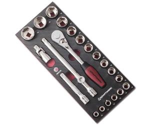 Kraftwerk Tools 4903-03 Bandeja EVA3 llaves de vaso 1/2", 22 pzs.