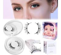Krafty Magnetic Eyelashes, Krafty Co Magnetic Lashes, Natural Simulation Magnetic Lashes - No Glue or Liner Needed, Reusable Magnetic Eyelashes with Applicator (EM02)