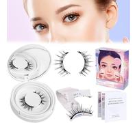 Krafty Magnetic Eyelashes, Krafty Co Magnetic Lashes, Natural Simulation Magnetic Lashes - No Glue or Liner Needed, Reusable Magnetic Eyelashes with Applicator (EM10)