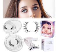 Krafty Magnetic Eyelashes, Krafty Co Magnetic Lashes, Natural Simulation Magnetic Lashes - No Glue or Liner Needed, Reusable Magnetic Eyelashes with Applicator (EM07)