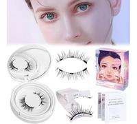 Krafty Magnetic Eyelashes, Krafty Co Magnetic Lashes, Natural Simulation Magnetic Lashes - No Glue or Liner Needed, Reusable Magnetic Eyelashes with Applicator (EM01)