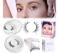 Krafty Magnetic Eyelashes, Krafty Co Magnetic Lashes, Natural Simulation Magnetic Lashes - No Glue or Liner Needed, Reusable Magnetic Eyelashes with Applicator (EM03)