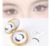 Krafty Magnetic Lashes,Portalfy Magnetic Lashes, Dolcelove Magnetic Lashes,Quick,Safe,Reusable Magnetic Eyelashes,3D Natural Look False Lashes, False Eyelashes No Glue (1*Natural) (L02)