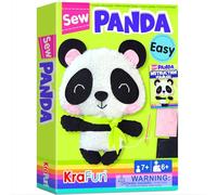 KRAFUN Kit de Costura Panda para Niños 7+ Años, Muñeco Peluche Panda, Fieltro, Instrucciones, Caja Reutilizable, Juguete Educativo