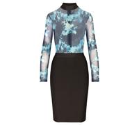 Kraimod Vestido de tubo azul / negro / blanco 40 azul / negro / blanco
