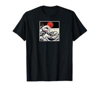 Kraken Kaiju Monstruo Doodle Japonés Ukiyoe Océano Mar Camiseta
