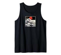 Kraken Kaiju Monstruo Doodle Japonés Ukiyoe Océano Mar Camiseta sin Mangas