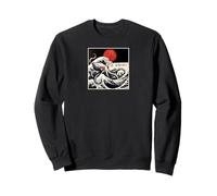 Kraken Kaiju Monstruo Doodle Japonés Ukiyoe Océano Mar Sudadera