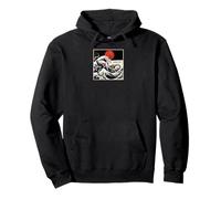 Kraken Kaiju Monstruo Doodle Japonés Ukiyoe Océano Mar Sudadera con Capucha