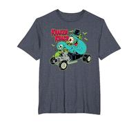 Kraken Koach Extraño y Divertido Pulpo Monster Hot Rod Dragster Camiseta, Hombre Tallas Grandes, Azul Jaspeado, 2X Alto
