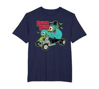 Kraken Koach Extraño y Divertido Pulpo Monster Hot Rod Dragster Camiseta, Hombre Tallas Grandes, Azul Marino, 2X Alto