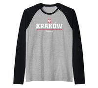 Krakow Poland/Polska Camiseta Manga Raglan