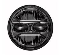 KRALPOTIX Compatible con Iron 883 Dyna, faro LED redondo de 5,75 pulgadas con luz diurna ámbar. Compatible con Triumph Rocket III 3, Speed Triple y Street Triple.(5.75 inch balck headlight)