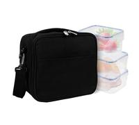 KRAMAZ Bolsa Termica Porta Alimentos, Fiambreras Comida Trabajo, Loncheras de trabajo, Nevera pequeña portatil, Impermeable, Incluye 3 Envases Herméticos de 0,5 L