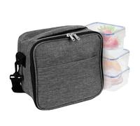 KRAMAZ Bolsa Termica Porta Alimentos, Fiambreras Comida Trabajo, Loncheras de trabajo, Nevera pequeña portatil, Impermeable, Incluye 3 Envases Herméticos incluidos de 0,5 L