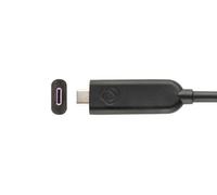 Kramer CLS-AOCU32/FF-25 Cable USB C a USB C 3.2 Gen 2 (3.1 Gen 2) de 7,6 m, Negro, USB Power Delivery hasta 100W