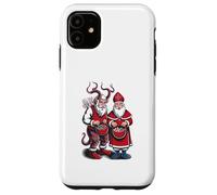 Krampus and St Nicholas Naughty or Nice Kids Christmas Carcasa para iPhone 11