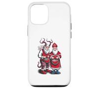 Krampus and St Nicholas Naughty or Nice Kids Christmas Carcasa para iPhone 12/12 Pro