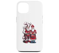 Krampus and St Nicholas Naughty or Nice Kids Christmas Carcasa para iPhone 13