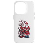 Krampus and St Nicholas Naughty or Nice Kids Christmas Carcasa para iPhone 14 Pro