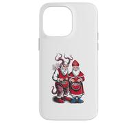 Krampus and St Nicholas Naughty or Nice Kids Christmas Carcasa para iPhone 14 Pro MAX