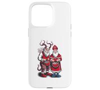Krampus and St Nicholas Naughty or Nice Kids Christmas Carcasa para iPhone 15 Pro MAX