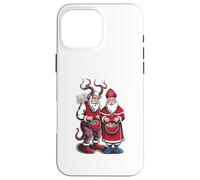Krampus and St Nicholas Naughty or Nice Kids Christmas Carcasa para iPhone 16 Pro MAX