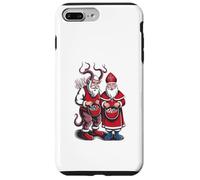 Krampus and St Nicholas Naughty or Nice Kids Christmas Carcasa para iPhone 7 Plus/8 Plus