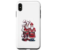 Krampus and St Nicholas Naughty or Nice Kids Christmas Carcasa para iPhone XS MAX