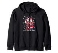 Krampus and St Nicholas Naughty or Nice Kids Christmas Sudadera con Capucha