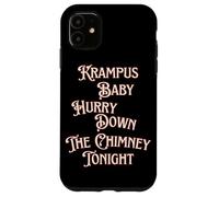 Krampus Baby Date prisa por la Chimenea Esta Noche Humor Oscuro Navidad Carcasa para iPhone 11