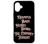 Krampus Baby Date prisa por la Chimenea Esta Noche Humor Oscuro Navidad Carcasa para iPhone 16 Plus