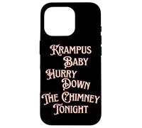 Krampus Baby Date prisa por la Chimenea Esta Noche Humor Oscuro Navidad Carcasa para iPhone 16 Pro