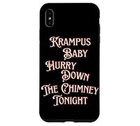 Krampus Baby Date prisa por la Chimenea Esta Noche Humor Oscuro Navidad Carcasa para iPhone XS MAX