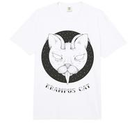 Krampus Cat Horror Xmas Illustration Horned Cat w Tongue Comfort Colors Adult Heavyweight T-Shirt