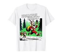 Krampus Kommt Retro Scary Christmas Night Merry Krampusnacht Camiseta gráfica económica, Hombre, Blanco, L
