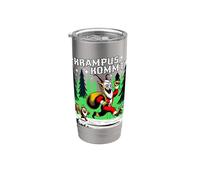 Krampus Kommt Retro Scary Christmas Night Merry Krampusnacht Vaso térmico de acero inoxidable de doble pared