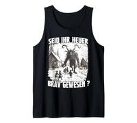 Krampus Perchtenlauf Disfraz de Krampus Papá Noel Malo Camiseta sin Mangas