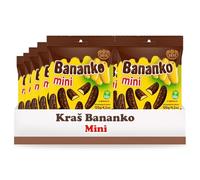 Kraš Bananko 120 g - Mini plátanos de espuma cubiertos de chocolate, irresistiblemente deliciosos - ¡Disfrute de cada bocado de dulce felicidad! Paquete de 5 (120G, 10 Pack)