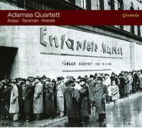 Krása, Tansmann, Krenek : Quatuors à cordes. Quatuor Adamas.
