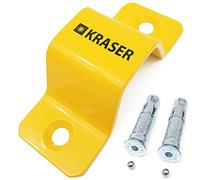 KRASER KR40Y Anclaje Suelo Antirrobo para Cadena Seguridad hasta ø40, Alta Seguridad Mas Visible, 2 Pernos Expansivos, Antirrobo Fijación Suelo Pared Cadena Parking Garaje Moto Remolque Scooter Bici