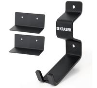 KRASER KR42P Soporte Bicicletas Pared con Anclaje Antirrobo 2en1 | Colgador Bicicleta por Pedal con Punto para Asegurar con Cadena | Doble Apoyo Rueda, Acero Reforzado 5mm | Compatible E-Bike MTB