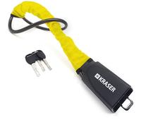 KRASER KR882Y Antirrobo Coche, Robusto Bloqueo Volante Cinturon, Cable Acero Flexible, +Visible y Disuasorio, Cerradura Alta Seguridad con Disco Antitaladro, Cepo Universal para Auto SUV Autocaravana
