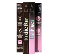 KRASH KOSMETICS Set Eyeliners Líquidos To Die For My Best Friend Limited Edition - Carbon Black & Safe Word - Formula Waterproof 24h Larga Duración - Punta Fina - Vegano y Cruelty Free