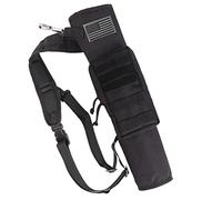 KRATARC Flechas traseras Ligeras de Doble Uso, Plegable, compacta, con Bolsillo para Sistema Molle, para Tiro al Objetivo, Caza, Black, Parte Trasera